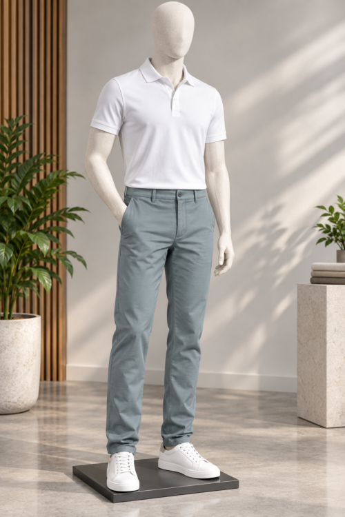PREMIUM SAGE GREY CHINOS