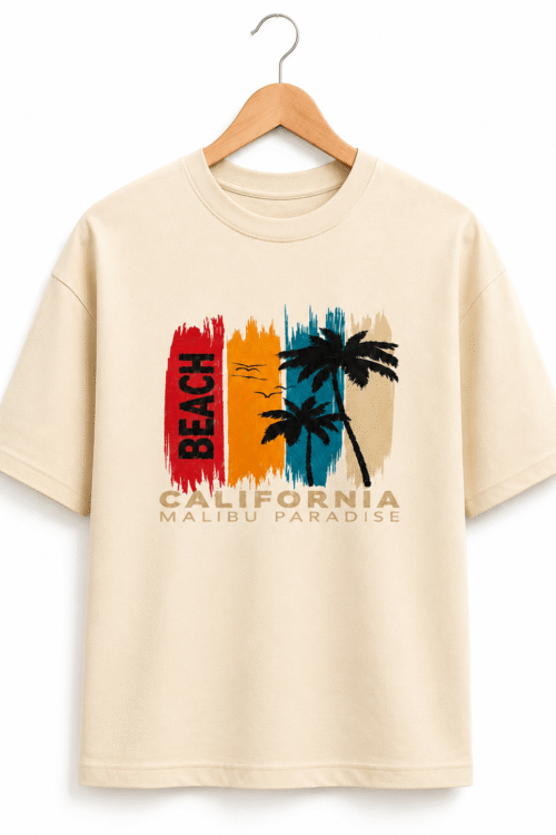 Beach Paradise Drop-Shoulder T-Shirt