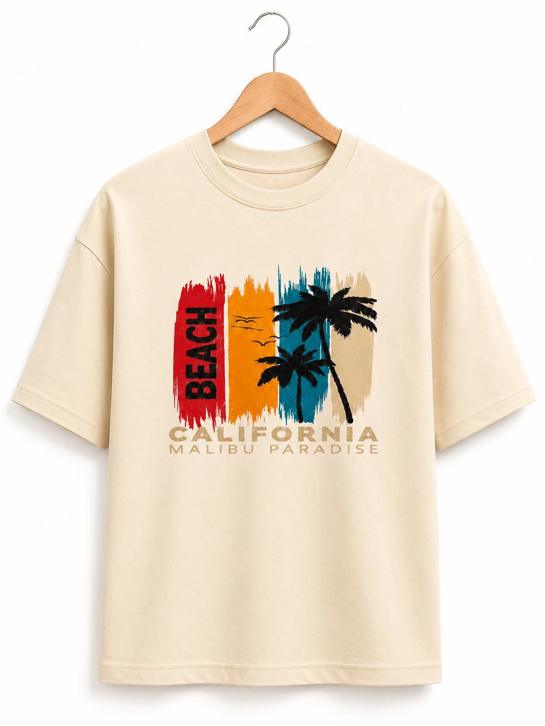 Beach Paradise Drop-Shoulder T-Shirt