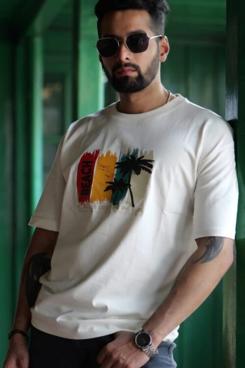 Beach Paradise Drop-Shoulder T-Shirt