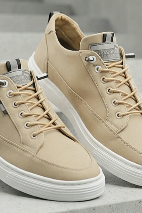 Beige Slip-on Cloth Shoes