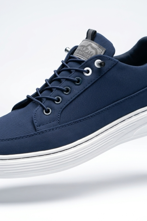 Blue Slip-on Cloth Shoes