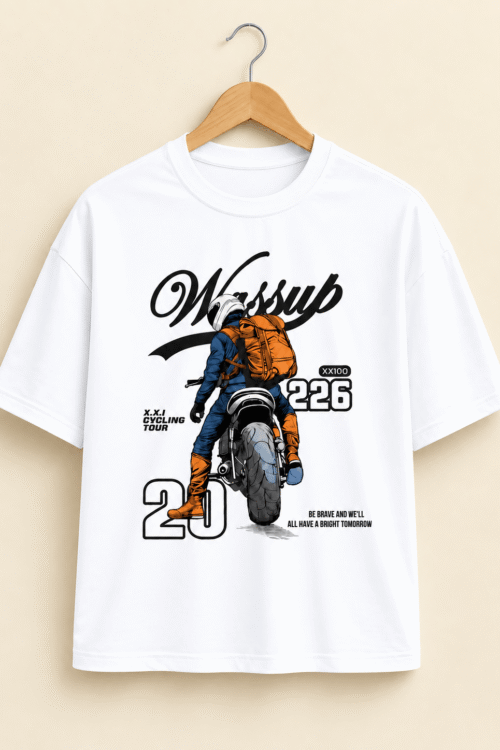 White Drop-Shoulder T-Shirt